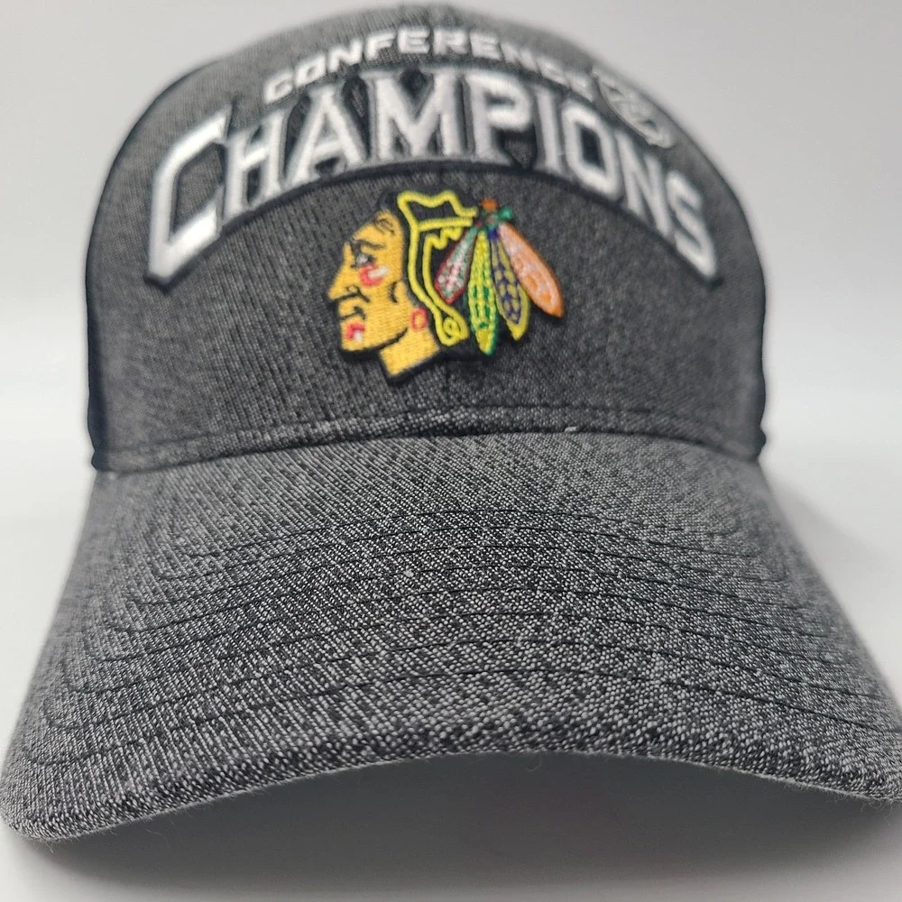 Chicago Blackhawks Hat Snapback 2015 Conference Champions‎ Reebok Mesh Gray NHL